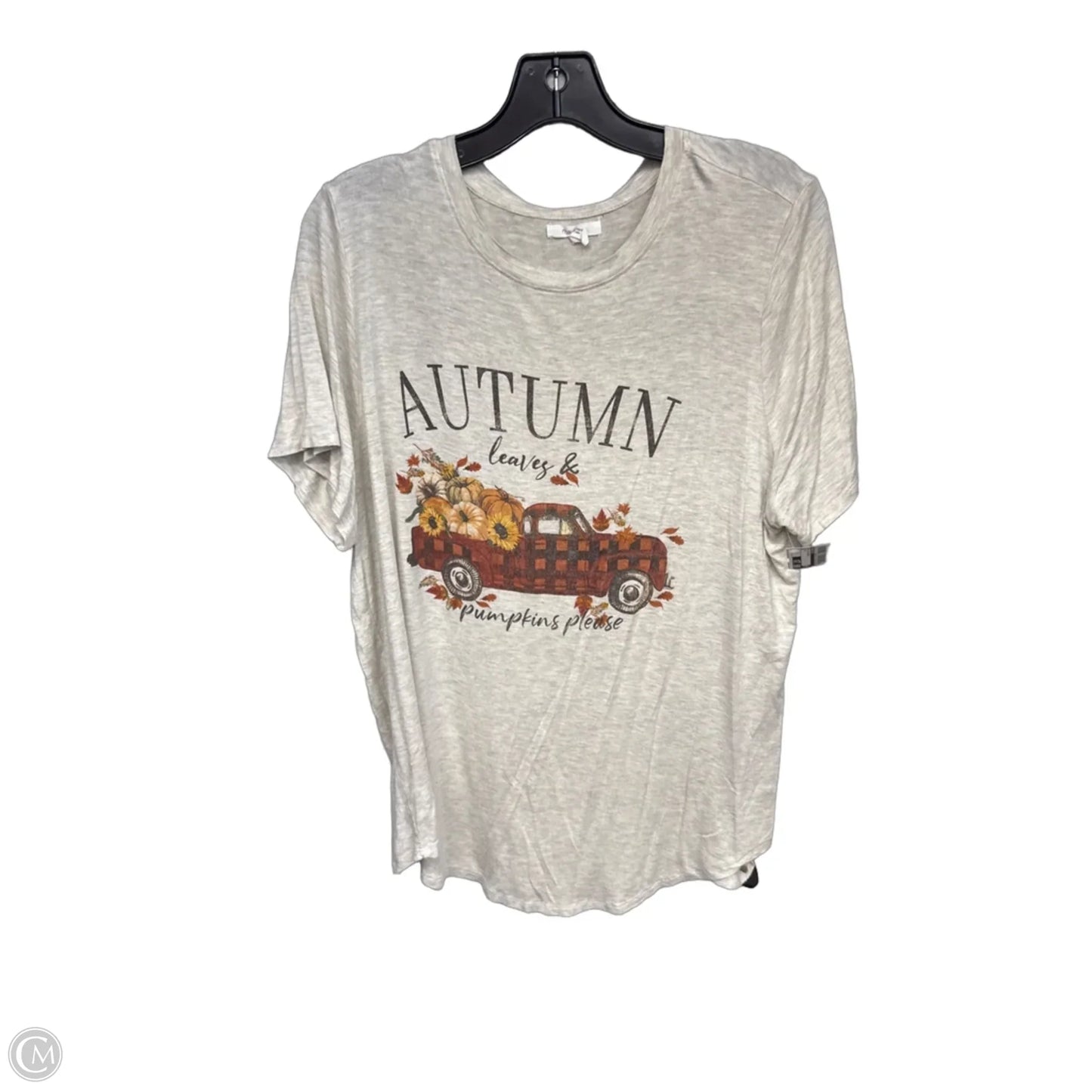 Top Short Sleeve Basic By Maurices In Beige, Size: Xl