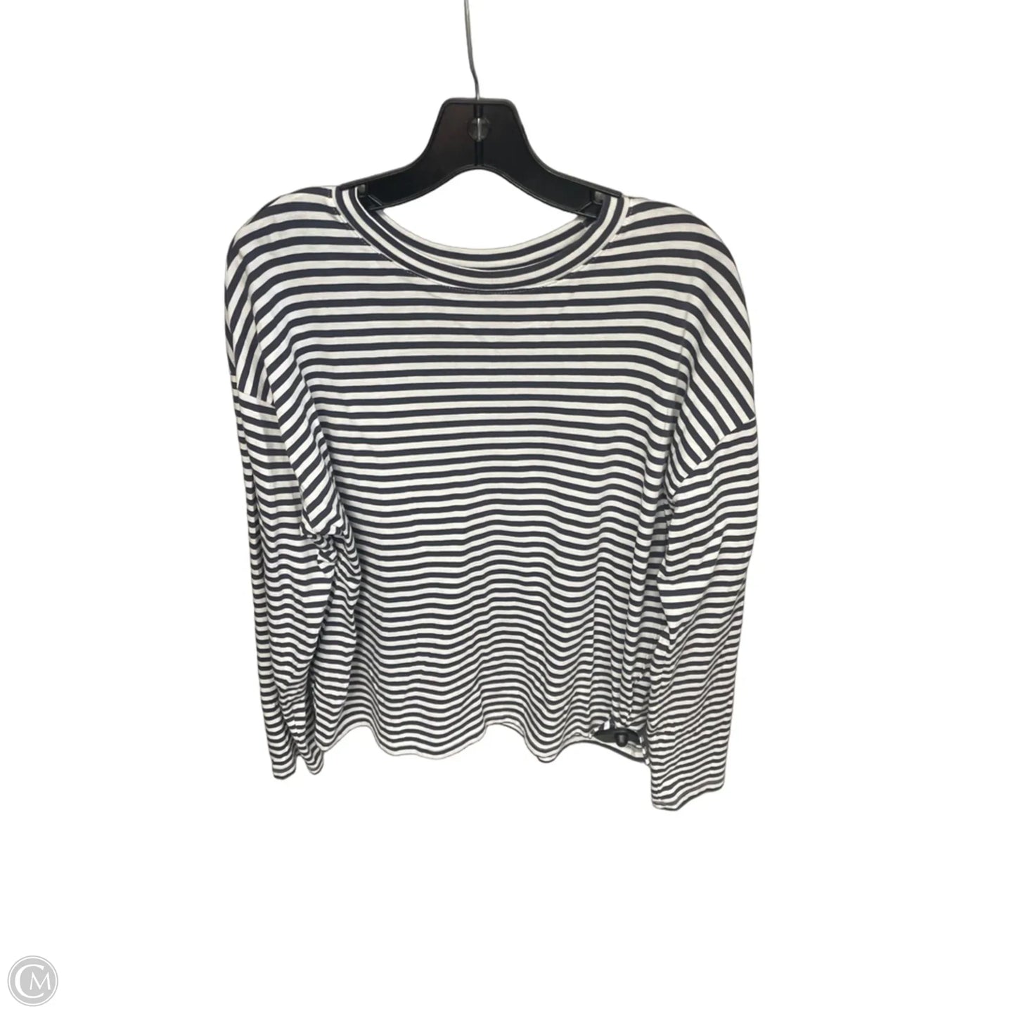 Top Long Sleeve Basic By A New Day In Grey & White, Size: M