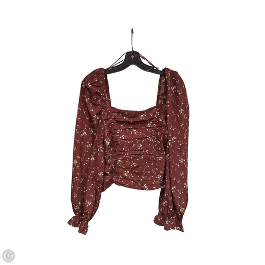 Top Long Sleeve By Pink Lily In Red, Size: Xl