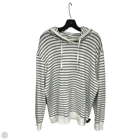 Sweatshirt Hoodie By Caslon In Green & White, Size: L