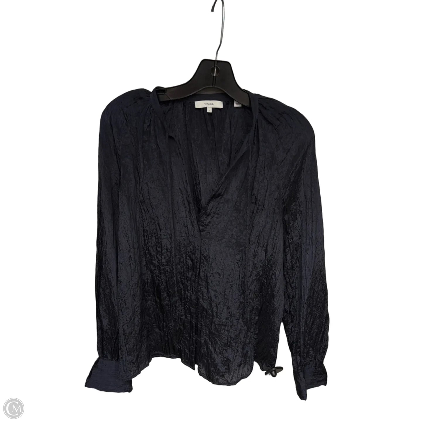 Top Long Sleeve By Vince In Navy, Size: S