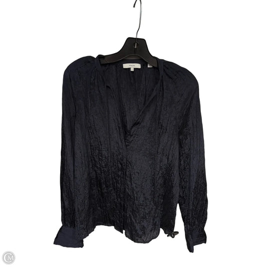 Top Long Sleeve By Vince In Navy, Size: S