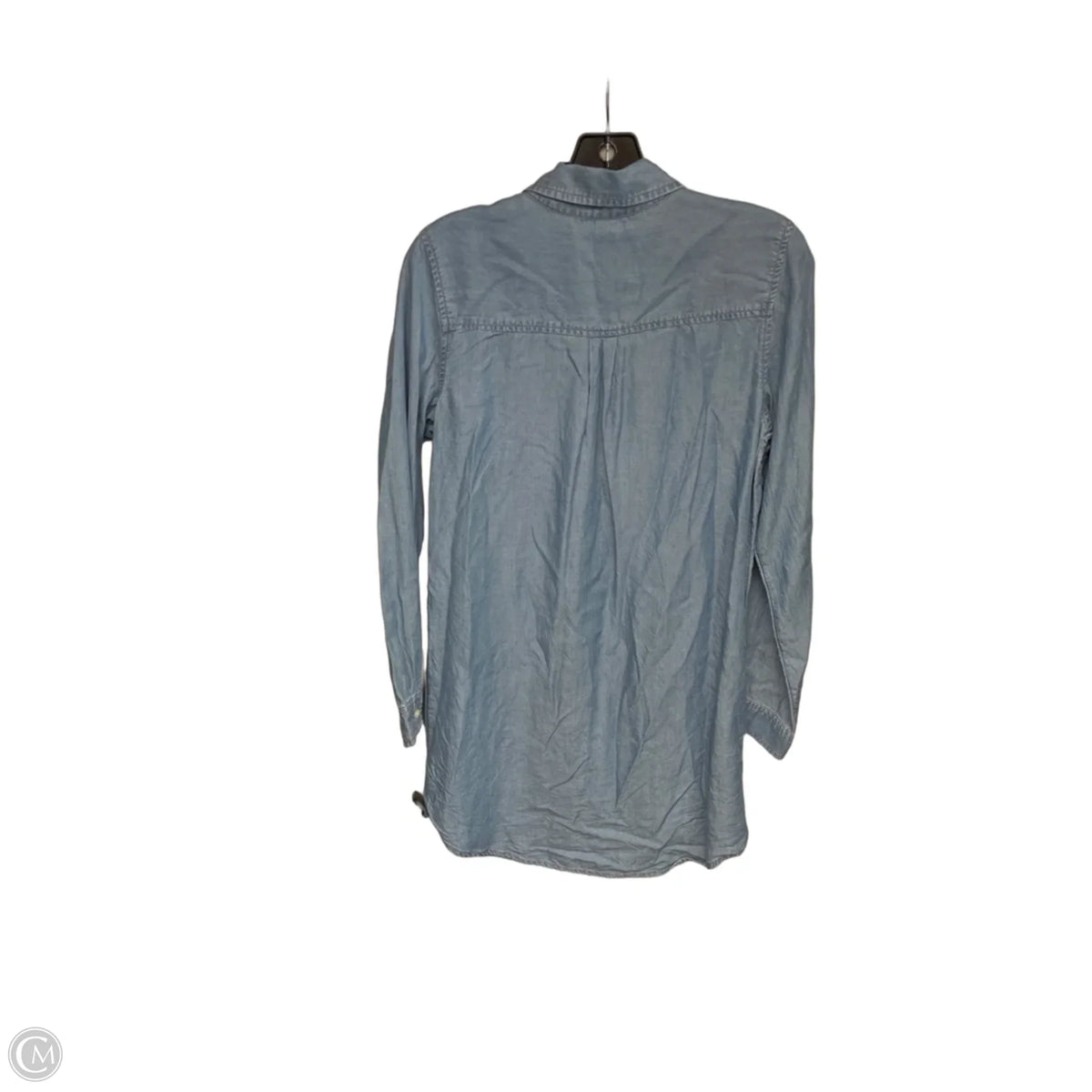 Top Long Sleeve By Aerie In Blue Denim, Size: S