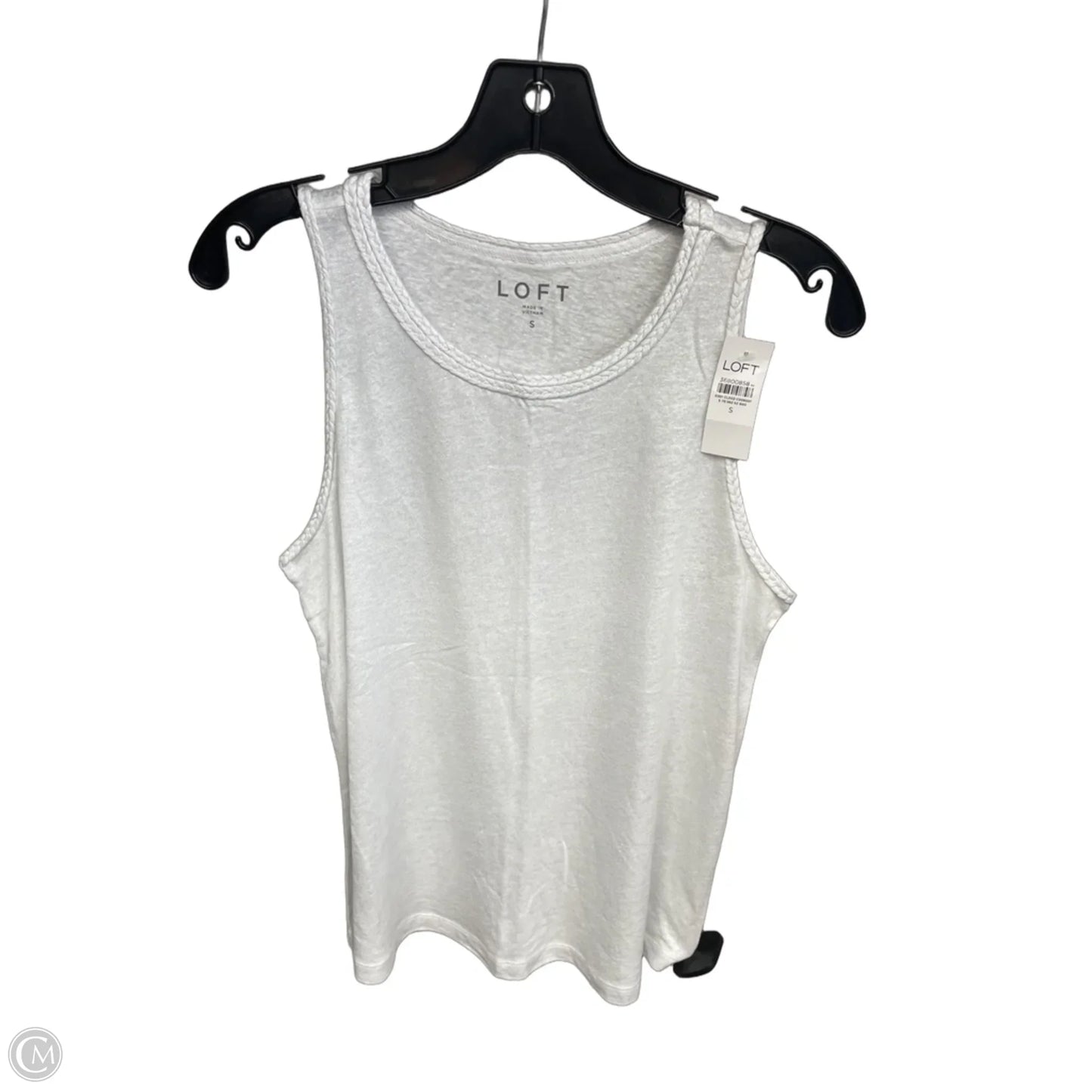 Top Sleeveless By Loft In Silver, Size: S