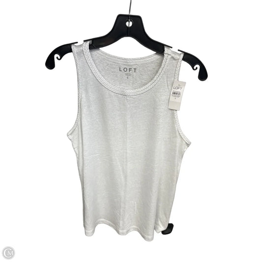 Top Sleeveless By Loft In Silver, Size: S