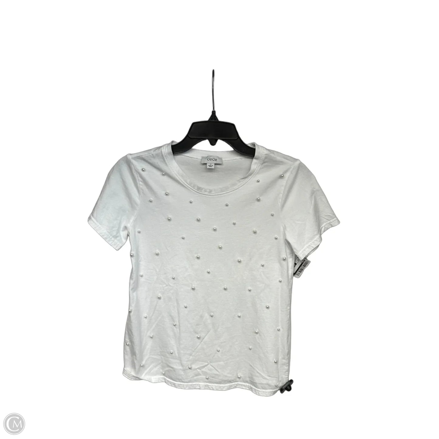 Top Short Sleeve By Cece In White, Size: Xs