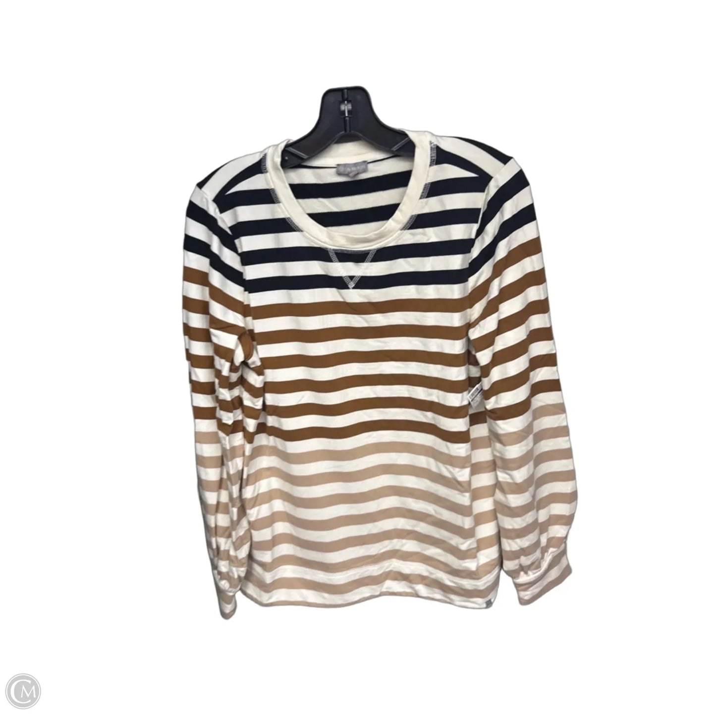 Top Long Sleeve By Talbots In Black & Cream, Size: M