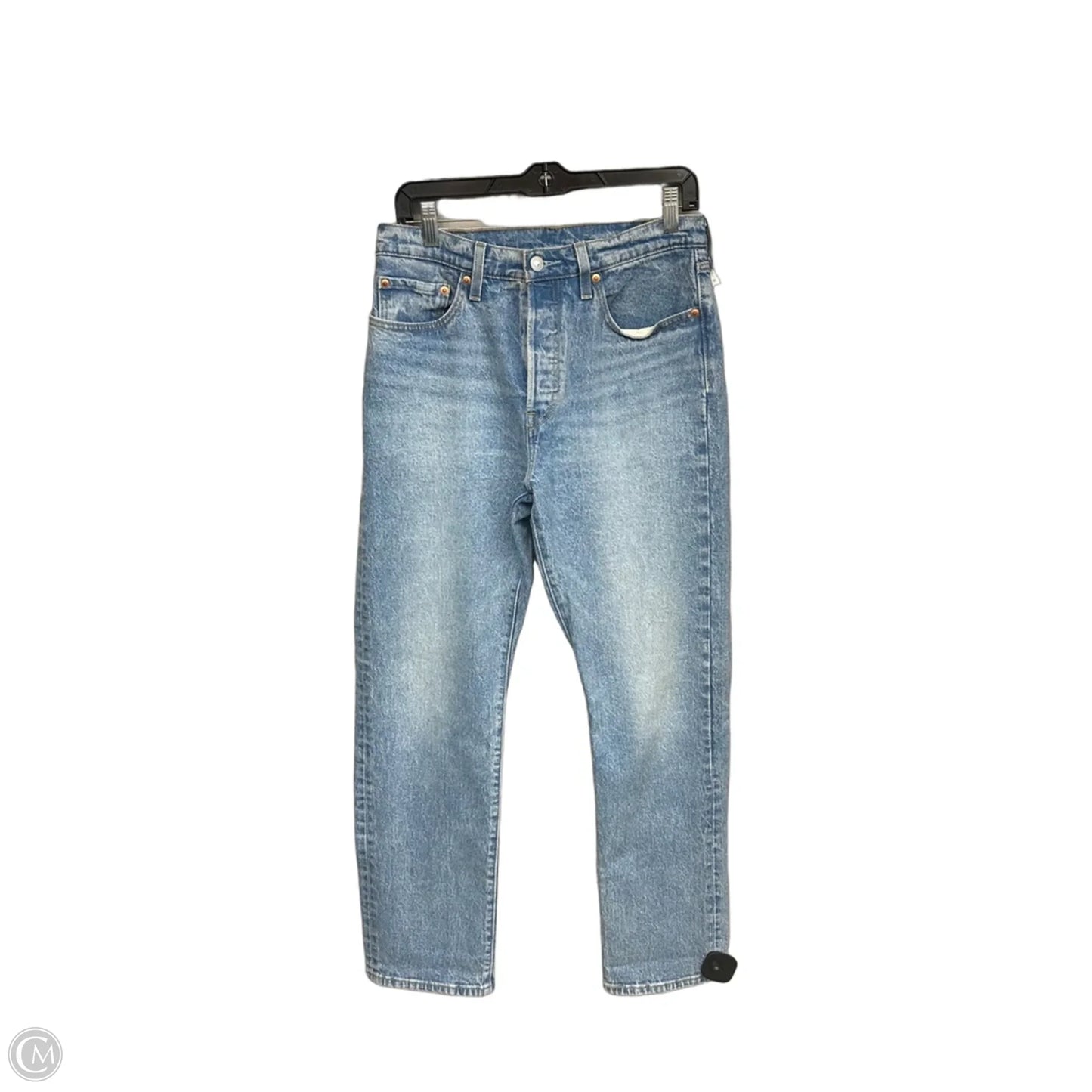 Jeans Straight By Levis In Blue Denim, Size: 8