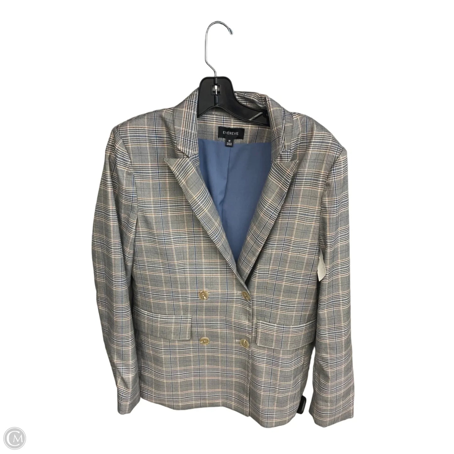 Blazer By Evereve In Blue & Brown, Size: M