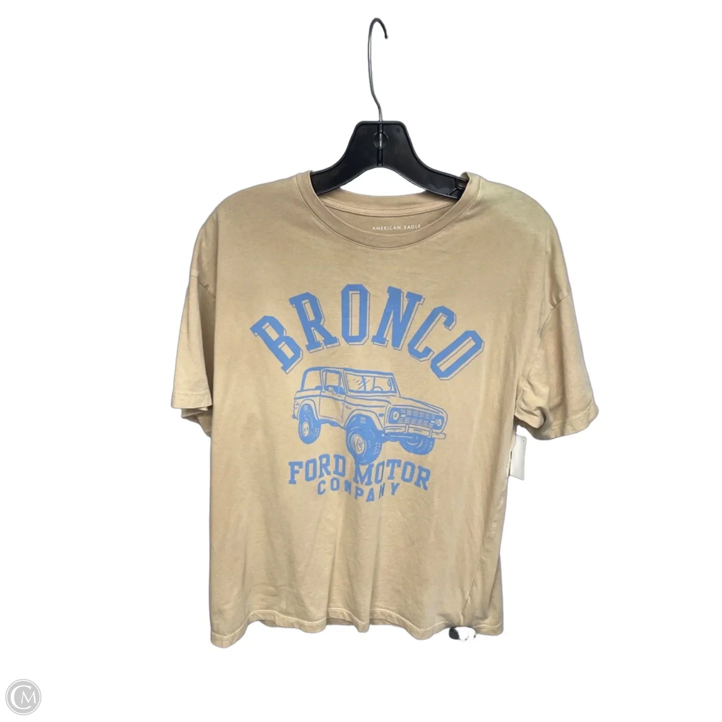 Top Short Sleeve Basic By American Eagle In Brown, Size: Xs