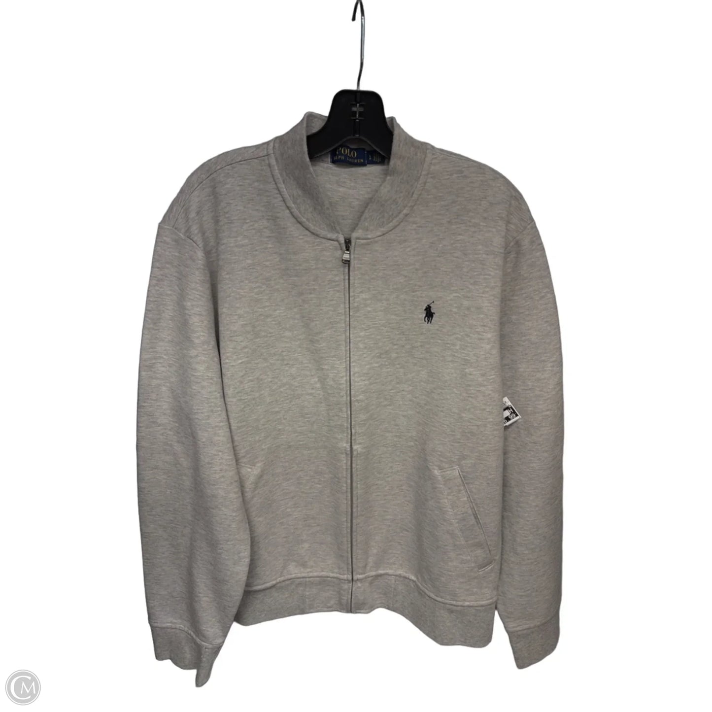 Sweatshirt Collar By Polo Ralph Lauren In Grey, Size: L