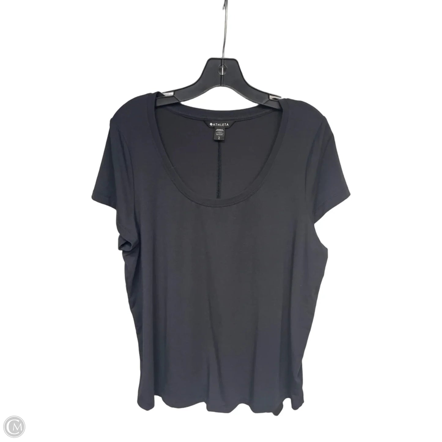 Top Short Sleeve By Athleta In Black, Size: L