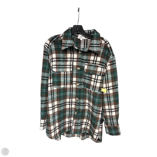 Jacket Shirt By Have In Green & White, Size: L