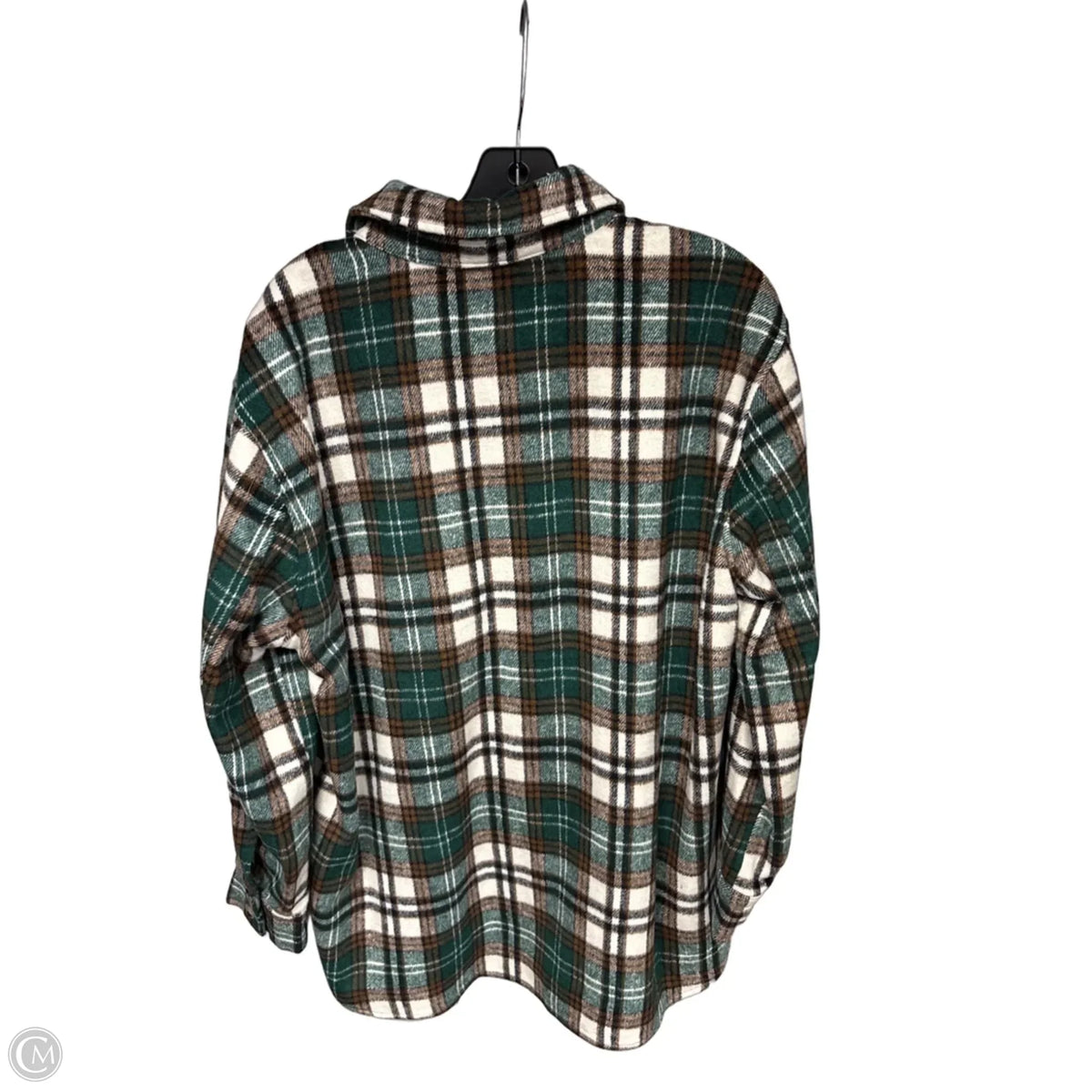 Jacket Shirt By Have In Green & White, Size: L