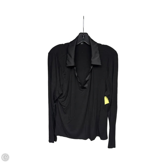Top Long Sleeve By Halogen In Black, Size: Xl