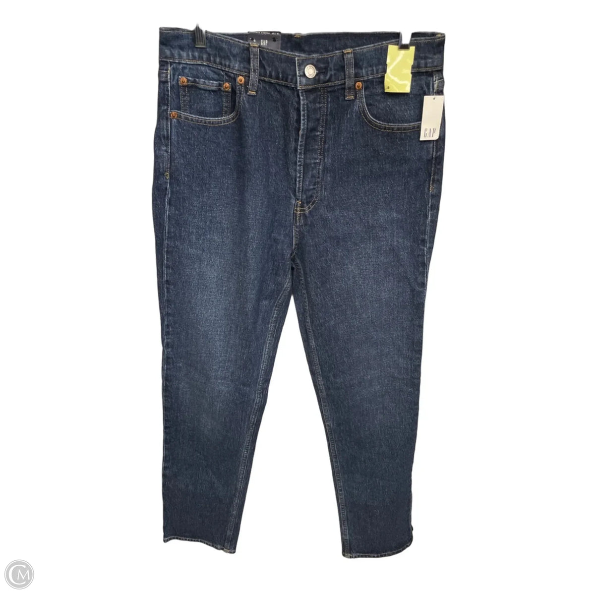 Jeans Straight By Gap In Blue Denim, Size: 8l