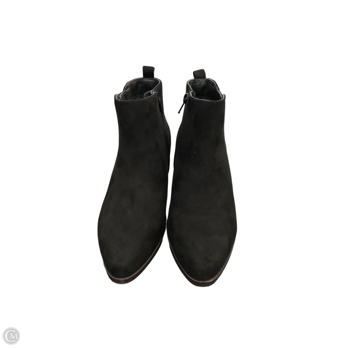 Boots Ankle Heels By Just Fab In Black, Size: 6.5