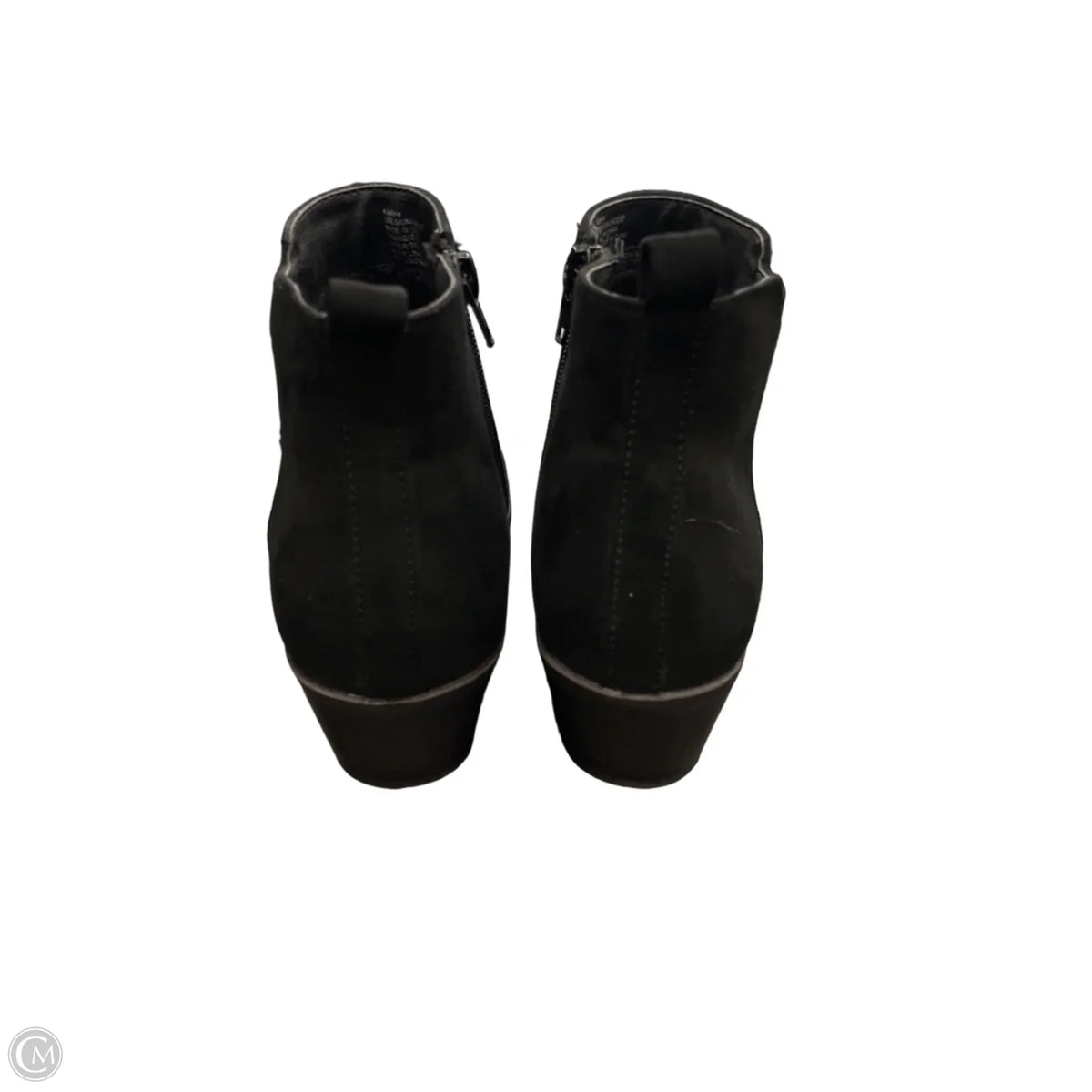 Boots Ankle Heels By Just Fab In Black, Size: 6.5