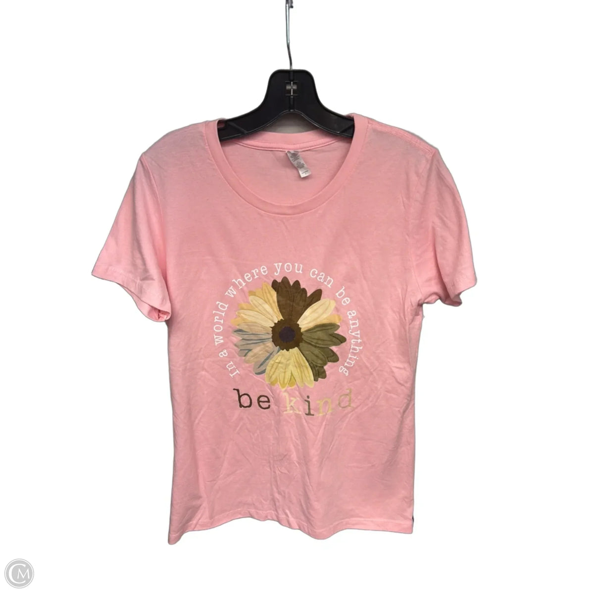 Top Short Sleeve By Next Level In Pink, Size: L