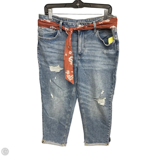 Jeans Cropped By Maurices In Blue Denim, Size: 14
