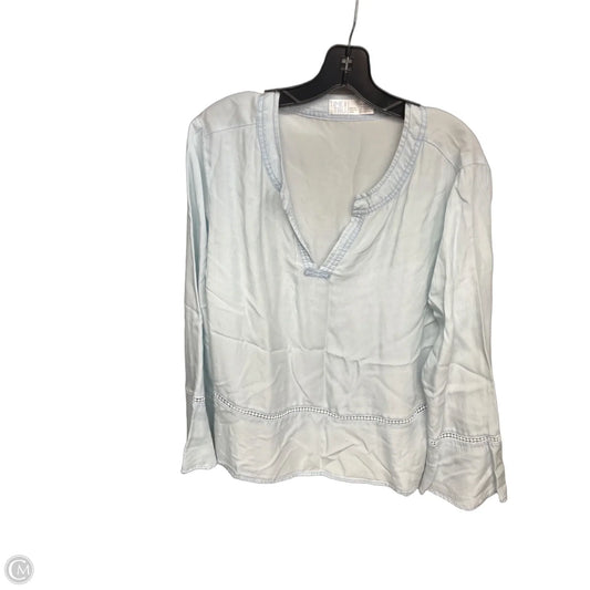 Top Long Sleeve By Time And Tru In Blue Denim, Size: Xl