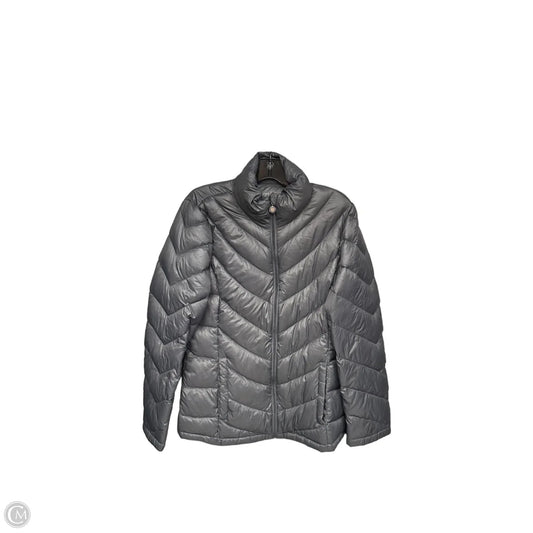 Jacket Puffer & Quilted By Calvin Klein In Grey, Size: M