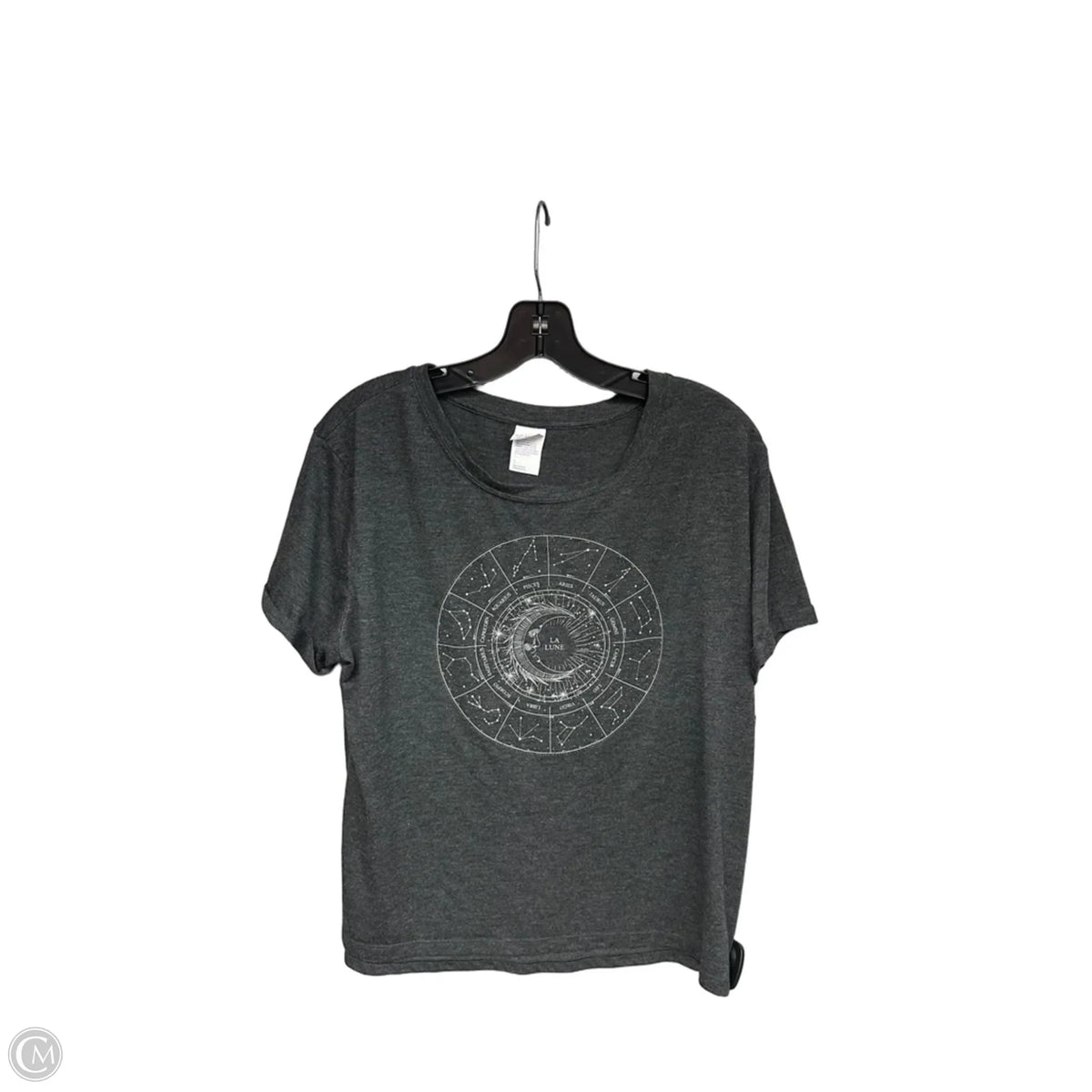 Top Short Sleeve Basic By Stars Above In Grey, Size: L