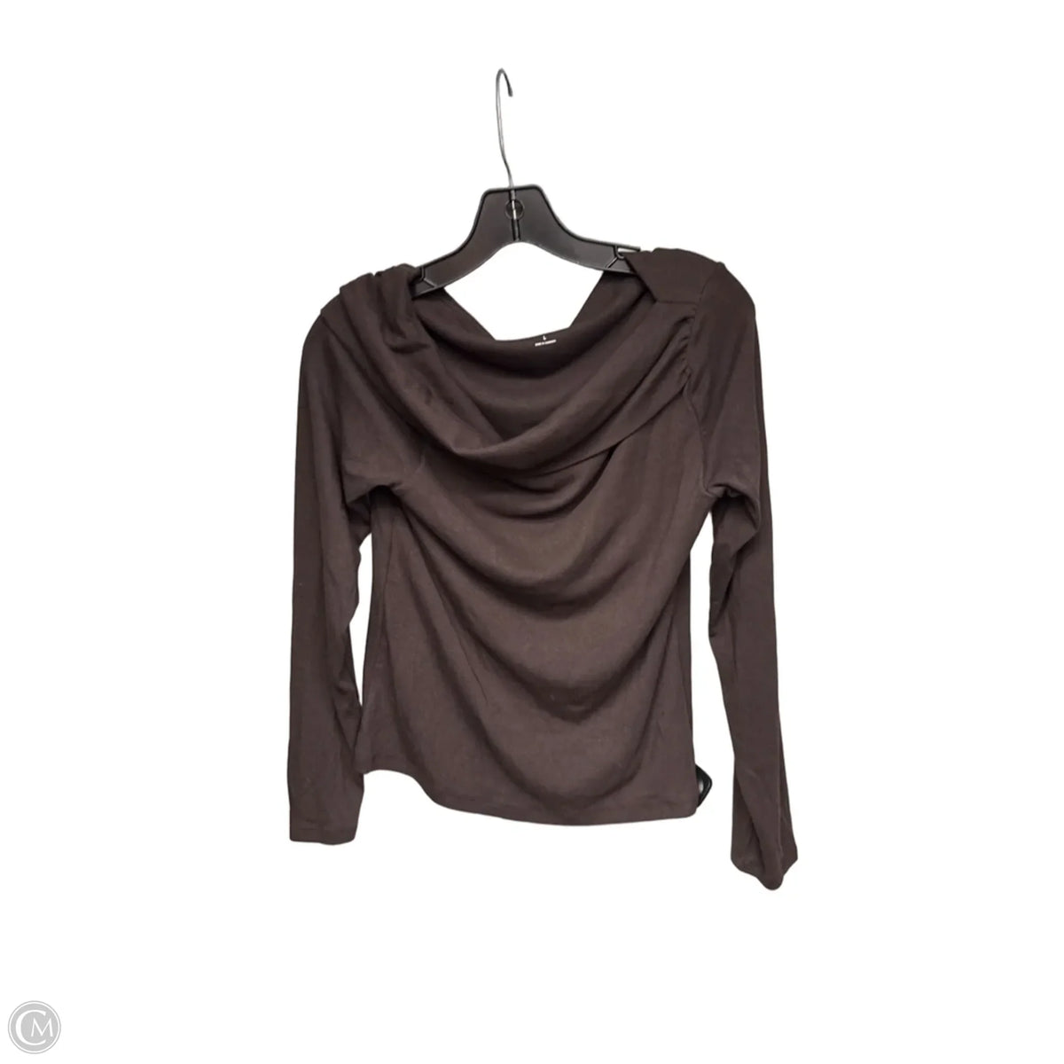 Top Long Sleeve Basic By Gap In Brown, Size: L