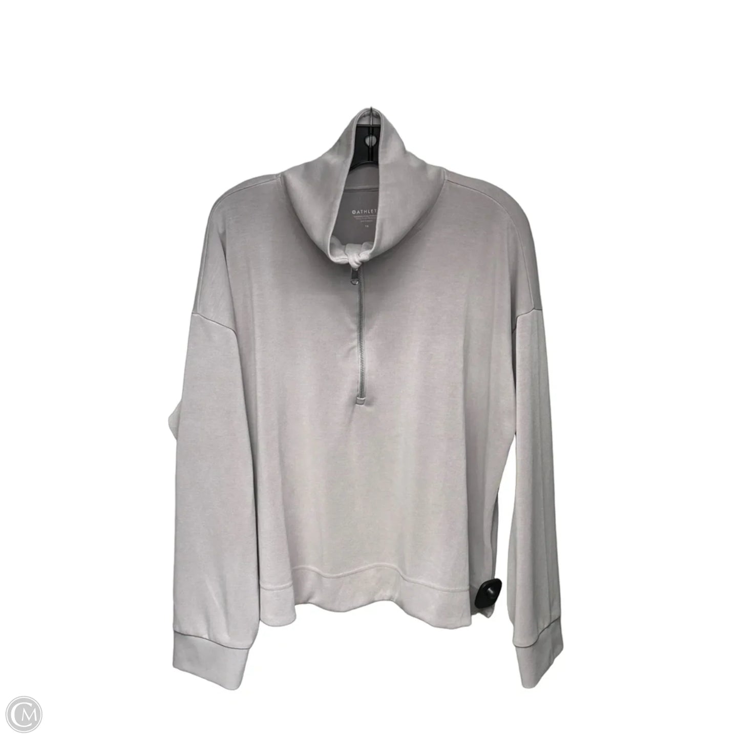 Athletic Sweatshirt Collar By Athleta In Grey, Size: 1x