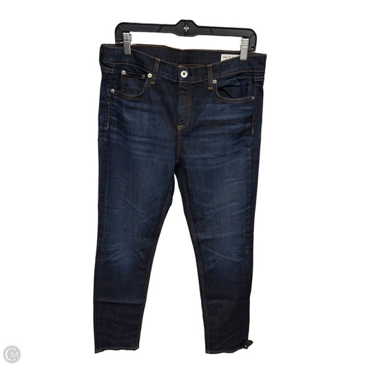 Jeans Skinny By Rag And Bone In Blue Denim, Size: 8