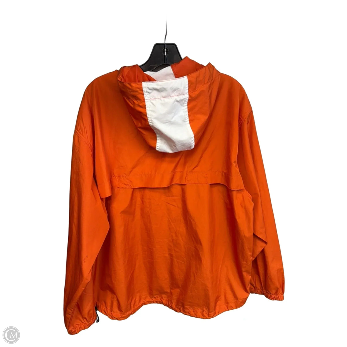 Athletic Jacket By Chaps In Orange, Size: M