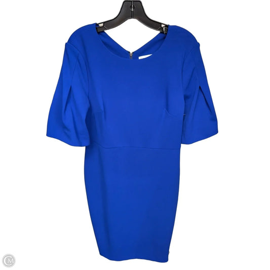 Dress Casual Midi By Calvin Klein In Blue, Size: 12