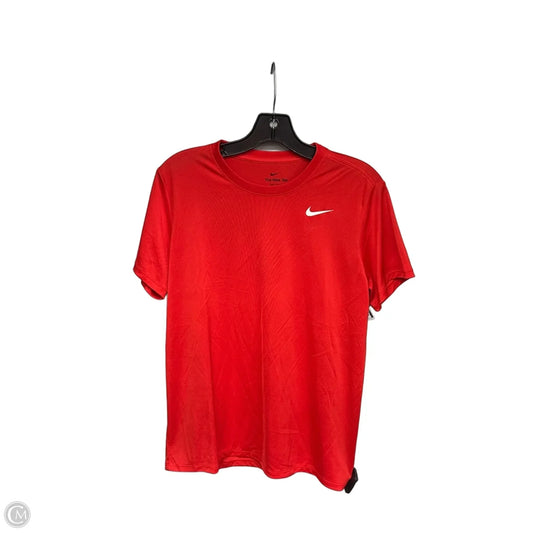 Athletic Top Short Sleeve By Nike Apparel In Red, Size: L