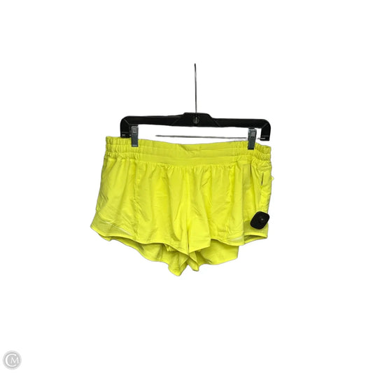Athletic Shorts By Lululemon In Yellow, Size: 14