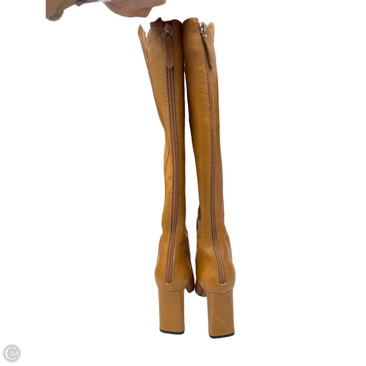 Boots Knee Heels By Schutz In Tan, Size: 6