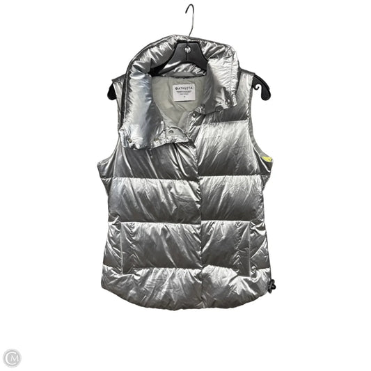 Vest Puffer & Quilted By Athleta In Silver, Size: M