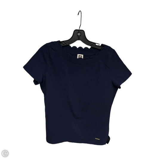 Top Short Sleeve By Anne Klein In Navy, Size: M