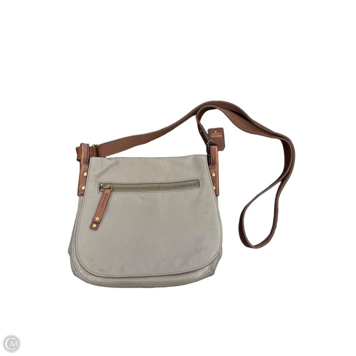 Crossbody Leather By Fossil, Size: Small