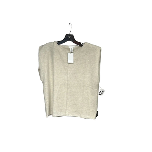Top Sleeveless By H&m In Cream, Size: M