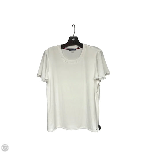 Top Short Sleeve By Tommy Hilfiger In White, Size: L