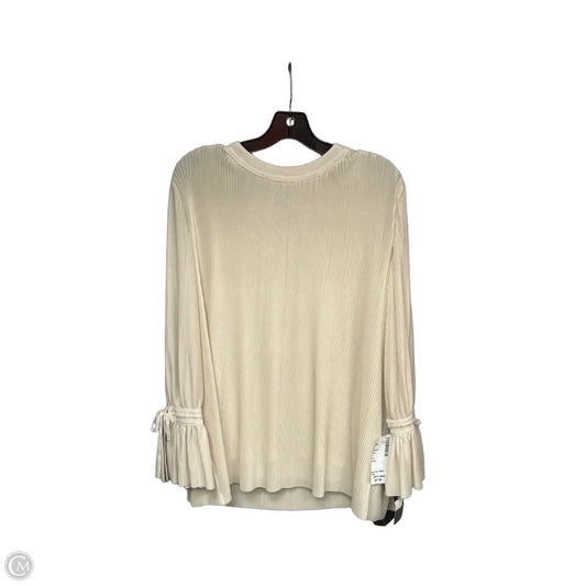 Top Long Sleeve By Alfani In Beige, Size: L