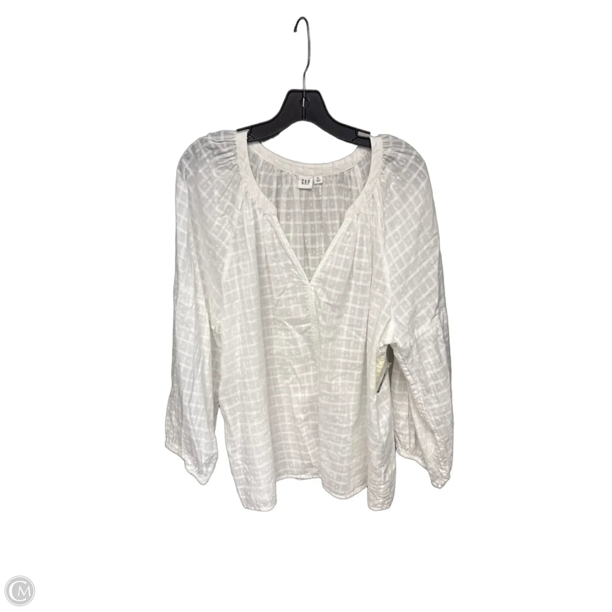 Top Long Sleeve By Gap In White, Size: Xl