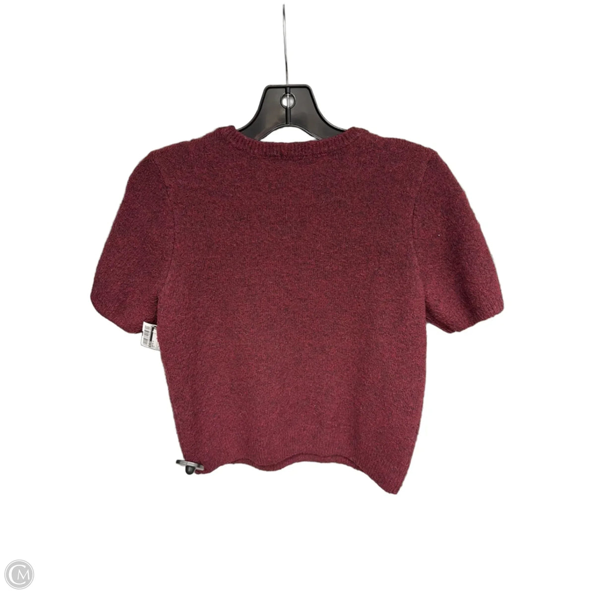 Sweater Short Sleeve By Halogen In Red, Size: S