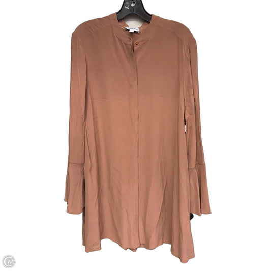 Top Long Sleeve By Nordstrom In Brown, Size: S