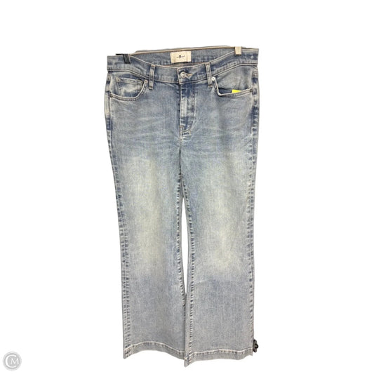 Jeans Boot Cut By 7 For All Mankind In Blue Denim, Size: 10