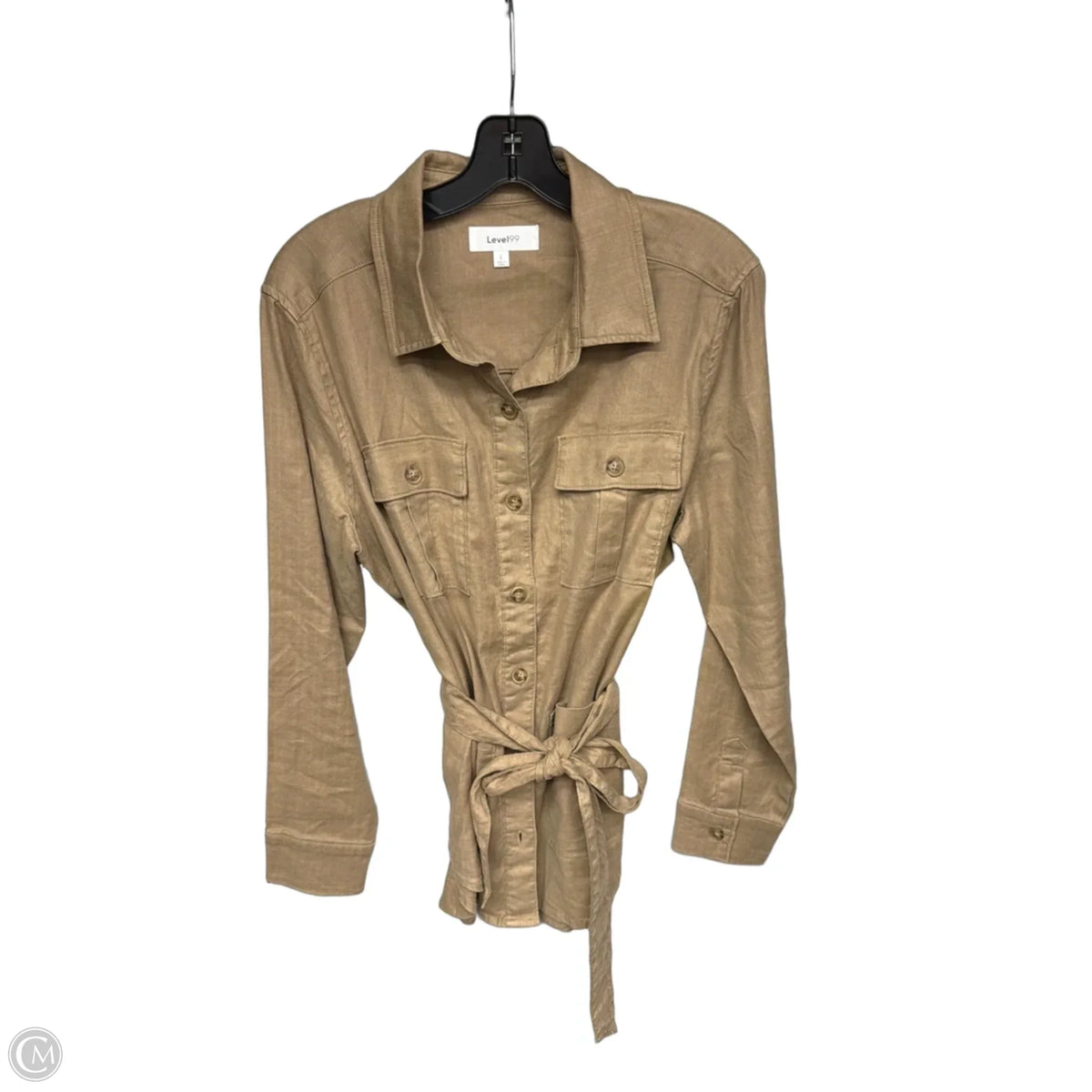 Top Long Sleeve By Level 99 In Brown, Size: L