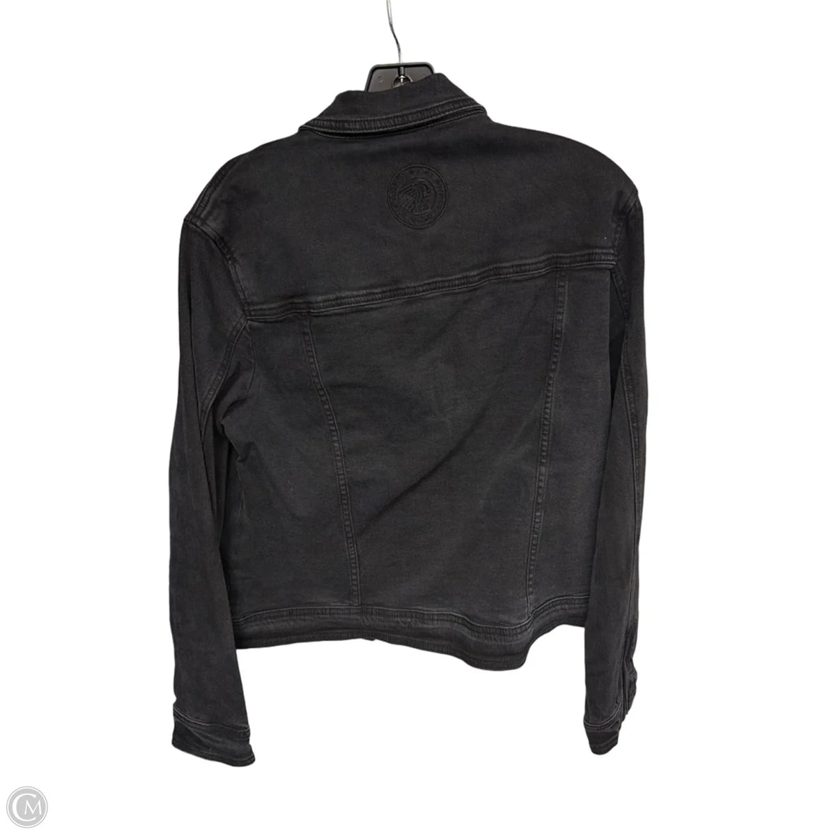 Jacket Denim By Clothes Mentor In Black, Size: L