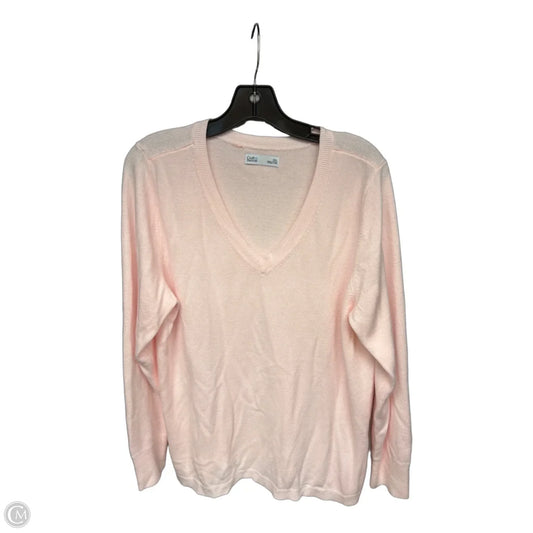 Sweater By Croft And Barrow In Pink, Size: Xxl