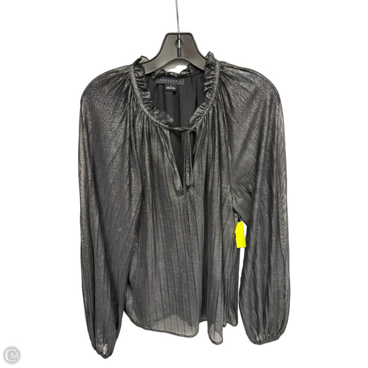 Top Long Sleeve By Philosophy In Silver, Size: S