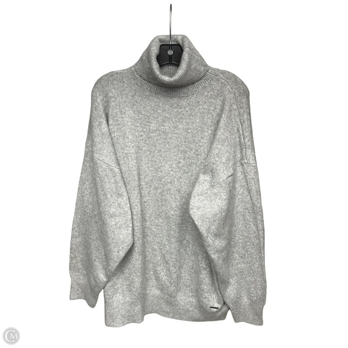 Sweater By Calvin Klein In Grey, Size: Xl